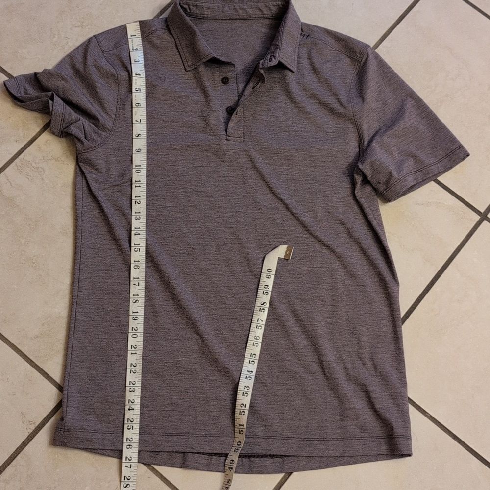 Lululemon Evolution Short Sleeve Polo Shirt Heathered Purple Size M - Picture 7 of 7